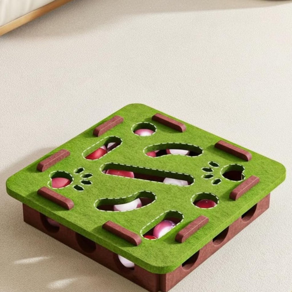 การกระตุ้นจิต Interactive Feline Maze การออกกําลังกาย Feline Maze ของเล่นแบบพกพาสําหรับในร่ม, Alone 