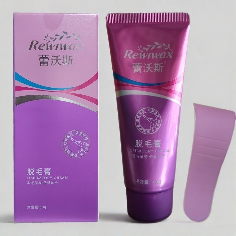 R REWiWAX REWiWAX ครีมกําจัดขนสีม่วง 60g กําจัดขนอ่อนโยนผู้ชายผู้หญิงใต้วงแขนกําจัดขนขาผม Quick Repa