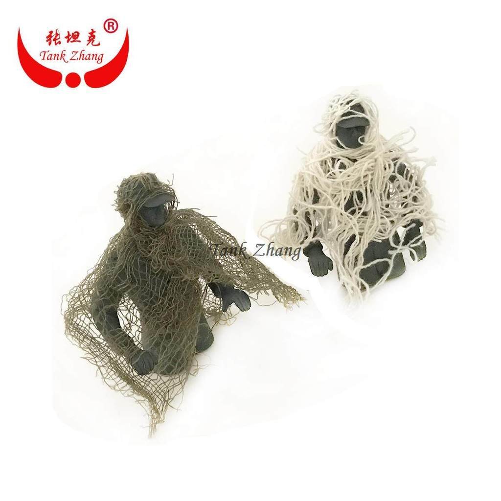 1/6 ทหาร Geely ชุดตาข่ายถัง Mecha Camouflage Net Cross Messy Net Ruins ฉาก Distressed Gauze MZWR