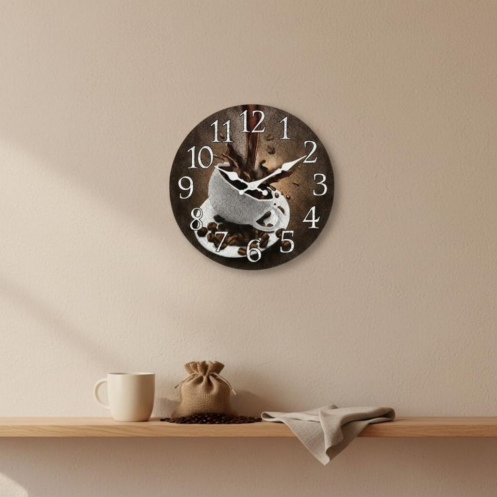 2D แบนกาแฟ Time Decor Board เป็นมิตรกับสิ่งแวดล้อมถ้วยกาแฟ Wall Sign พิมพ์ยาวนานสําหรับ Cafe