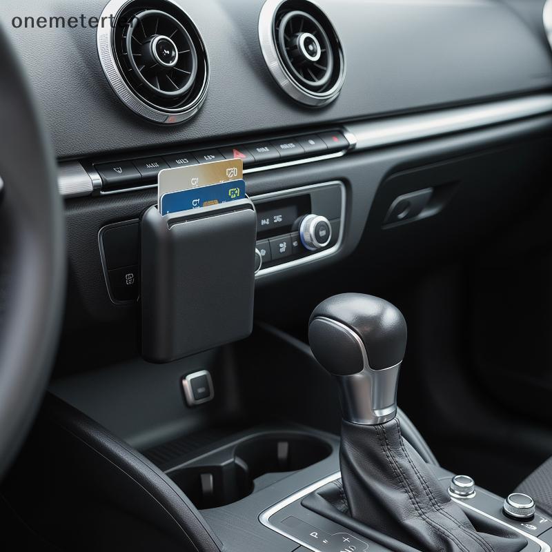Rten Universal Car Card Slot กล่องเก็บ Reader สําหรับที่นั่ง Gap เก็บได้ถึง 7 การ์ด Declautter Dashb
