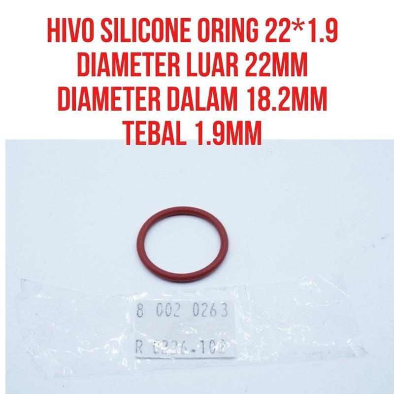Oring 1.9x18.2 1.9 มม. x 18.2 มม. ซีลซิลิโคนความหนา 1 มม. เส้นผ่านศูนย์กลางภายใน 18.2 มม. ทนความร้อน