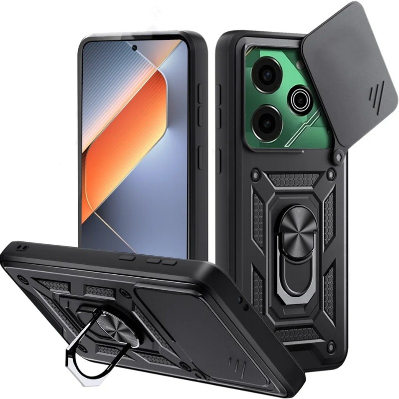 เหมาะสําหรับ Tecno Pova 7 Pro Pova 6 Pro Neo Pova 5 360 ขาตั้งแหวนเคสโทรศัพท์พร้อมปลอกกล้องแม่เหล็กติดรถยนต์กันกระแทกฝาครอบป้องกันเต็ม