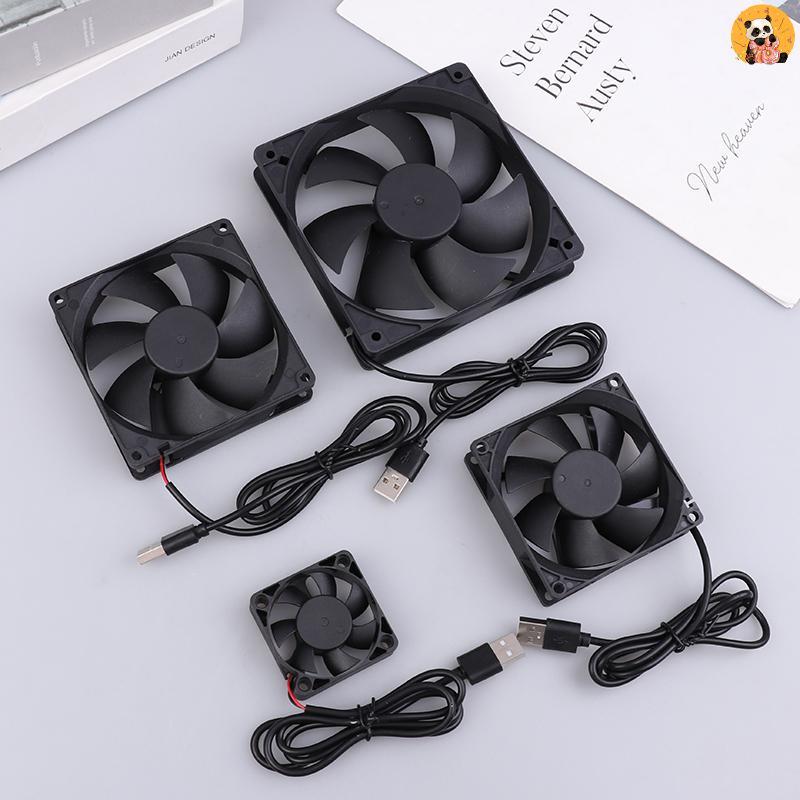 [CO] 5V พัดลมระบายความร้อนไร้แปรงถ่าน USB Router Fanputer Case กล่องทีวี Cooling Case 50mm 80mm 90mm
