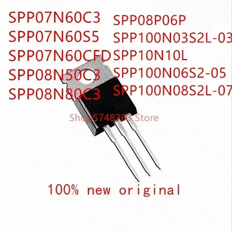 5PCS SPP07N60C3 SPP07N60S5 SPP07N60CFD SPP08N50C3 SPP08N80C3 SPP08P06P100N03S2S ทรานซิสเตอร์ SPP-07P