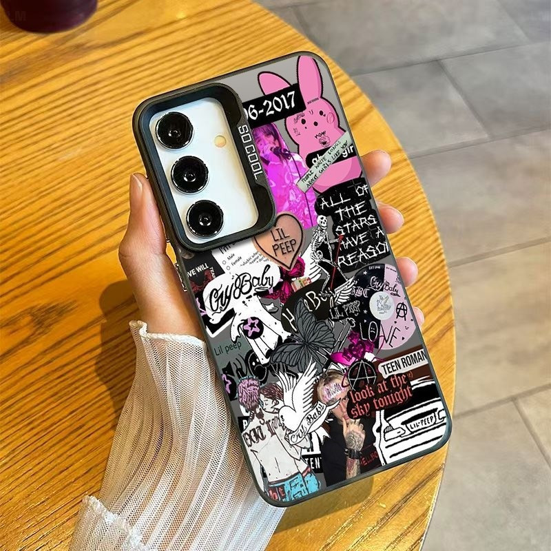 ยุโรปอเมริกัน Graffiti เคสโทรศัพท์อินเทรนด์พรีเมี่ยม Samsung A06/A14/S22/S23FE/S24ULTRA/S25PLUS/A05/