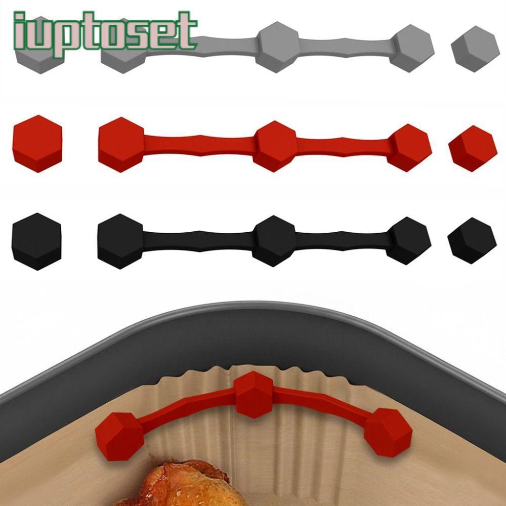 IUTTOSET Air Fryer Magnet Clip,ทนความร้อน Safely Lock Air Fryer Magnetหัวเข็มขัดซิลิโคน,ที่ถอดออกได้ป้องกันการเผาไหม้แม่เหล็กหม้อทอดอากาศแบบใช้ซ้ําได้อุปกรณ์เสริม