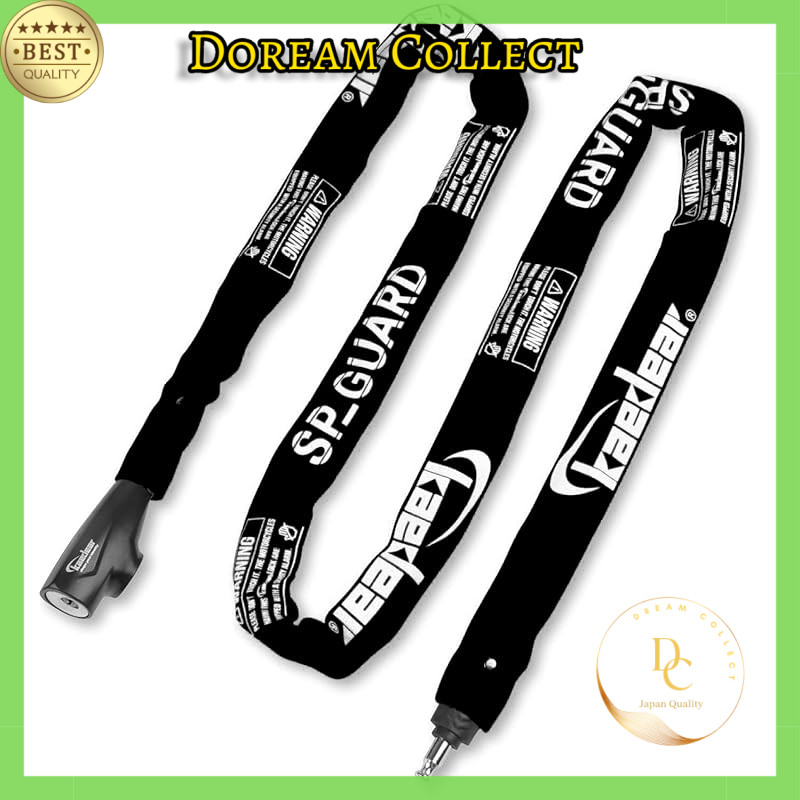Kaedear Bike Lock Chain Lock Key Chain Length 2000mm Square Chain Diameter 6mm High Durability Cylin