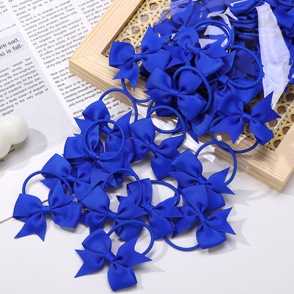 10 ชิ้นเด็กทารก Solid Bow กิ๊บติดผมน่ารัก Mini Grosgrain ริบบิ้น Bowont Hairpins หางม้า Barrette สําหรับเด็ก Headwear Accesories
