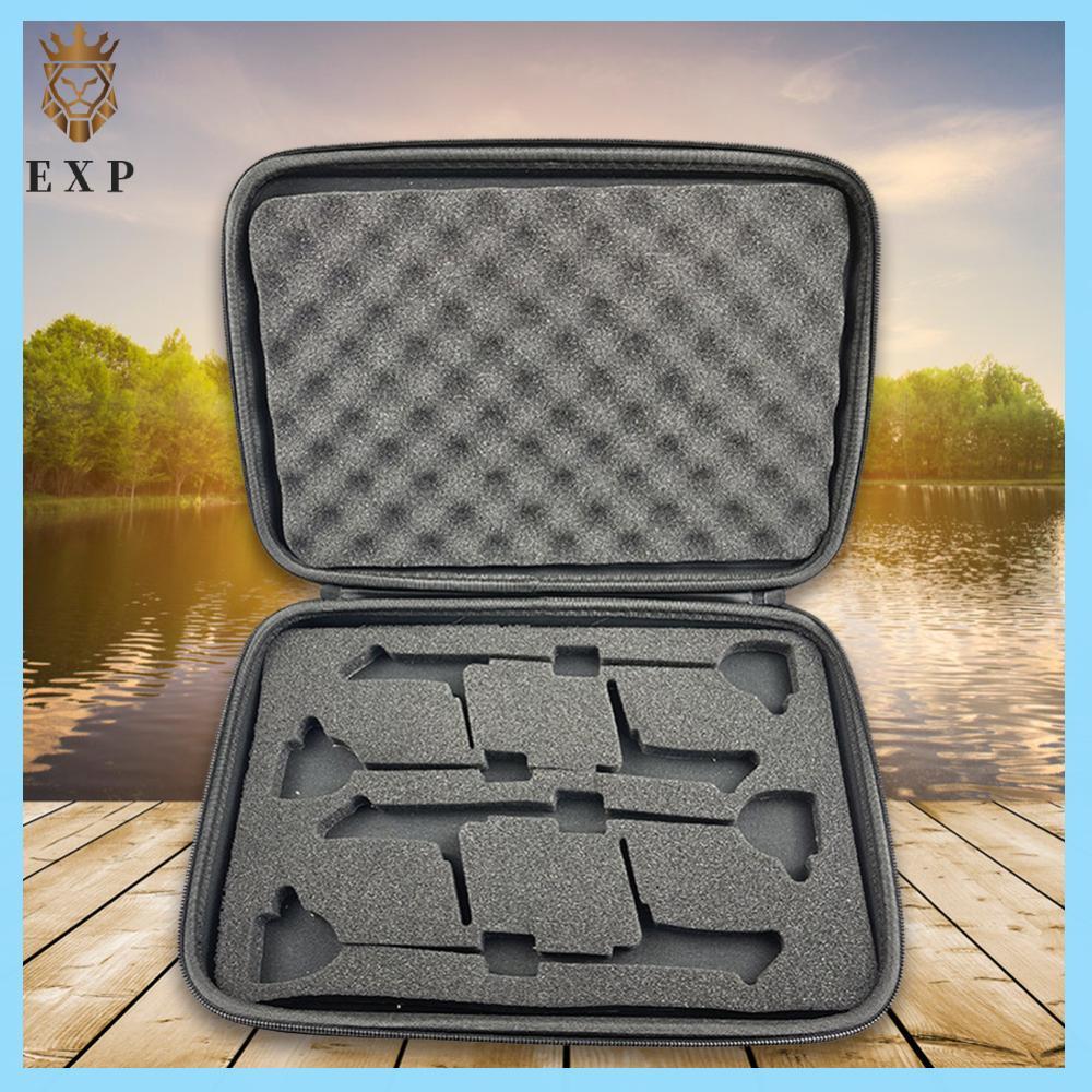 [explosion1.th] Fishing Bite Alarm Storage Case with Zipper Fishing Accessories Box 13x8.7x2in Fishi