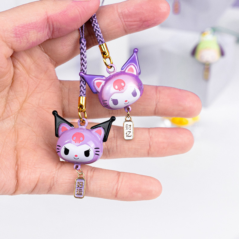 2026 สินค้าใหม่ Sanrio Cinnamon Dog Pacha Dog Kuromi Water Sound Bell น่ารักน่ารักโทรศัพท์มือถือจี้จี้กระเป๋า20260507