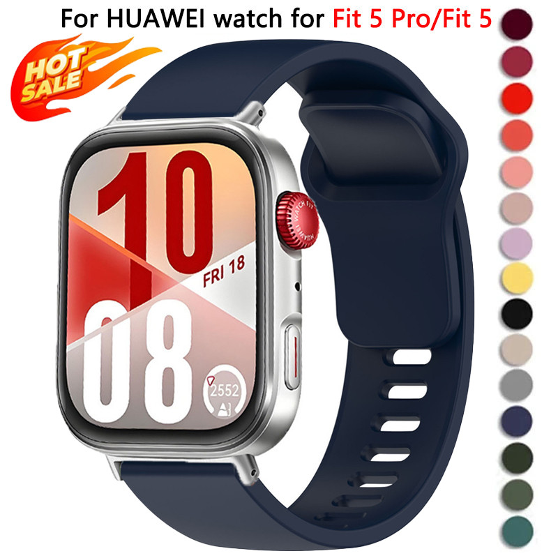 สายซิลิโคนสําหรับ Huawei Watch Fit 5 Pro/Fit 5 ระบายอากาศ ปรับขนาดได้ รองรับ Fit 4 Pro/Fit 4/Fit 3
