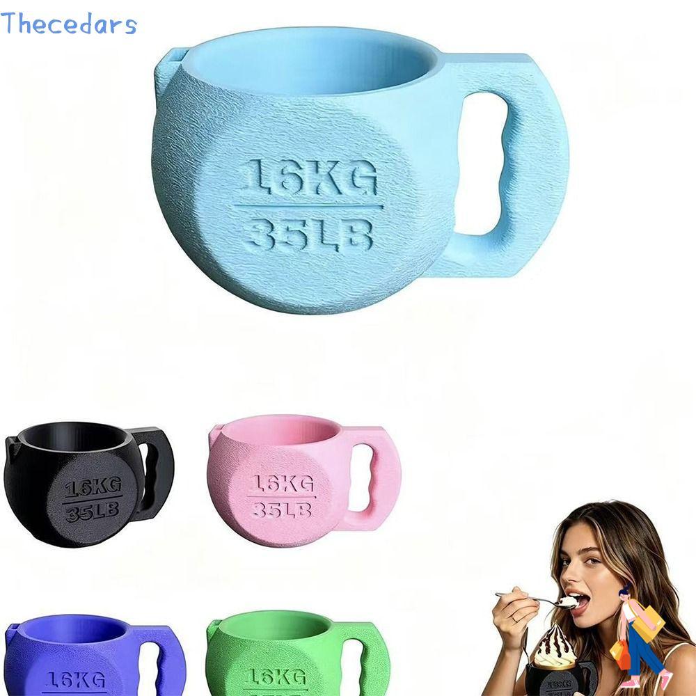 THECEDARS Kettlebell Ice Cream Pint Holder, NonSlip พิมพ์ไอศกรีม Pint Holder ถ้วย, ฉนวนกันความร้อนเย