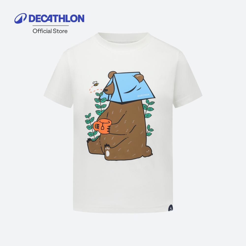 Decathlon Boys’ Ts Mh100 เสื้อยืดสำหรับเด็กผู้ชาย รุ่น Mh100 - White