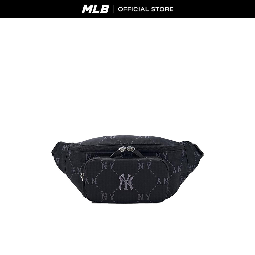 MLB กระเป๋าคาดเอว ยูนิเซ็กส์ Dia Monogram Sportive Belt Bag รุ่น 3AHSM035N 50BKS สีดำ
