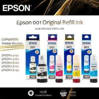 Epson 001 ink tank bottle [มีกล่อง] หมึกเติมเอปสันของแท้ (T03Y100-400)