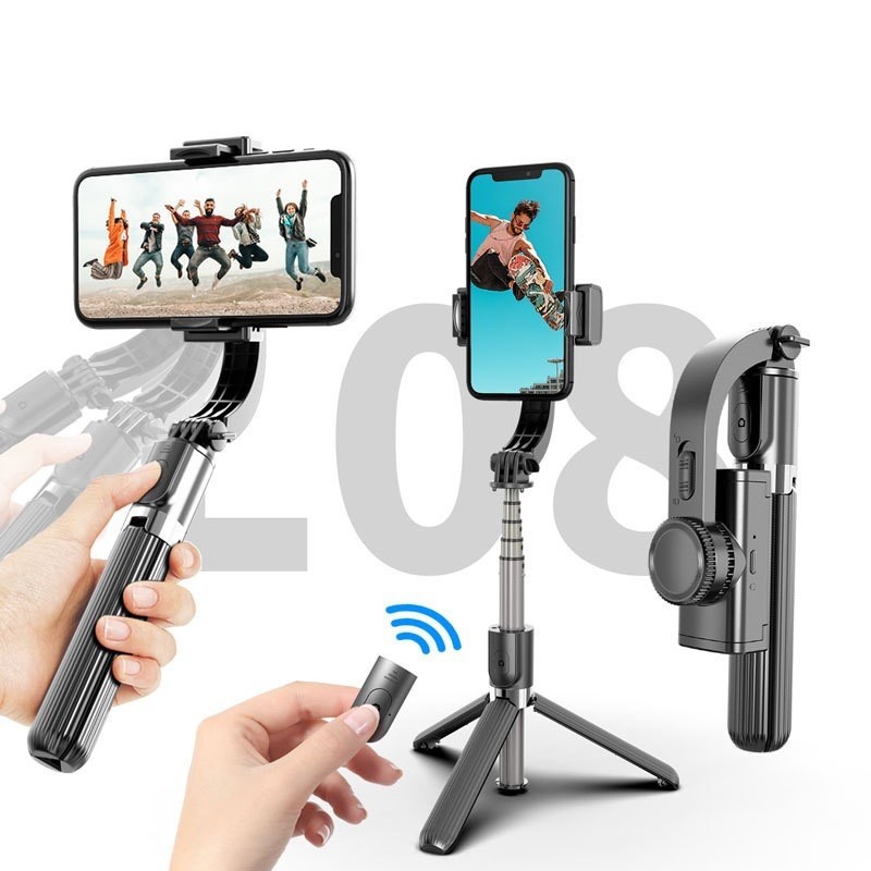L08 Selfie Stick โทรศัพท์มือถือ Stabilizer มือถือ Gimbal Anti-Shaking ยิงขาตั้งกล้อง Selfie