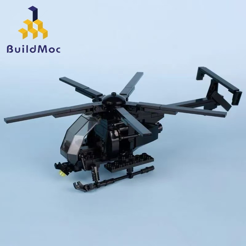 MH-6 Little Bird เฮลิคอปเตอร์ Building Blocks ประกอบของเล่นของขวัญเด็ก 202PCS อิฐบล็อกของเล่นสําหรับผู้ใหญ่ MOC