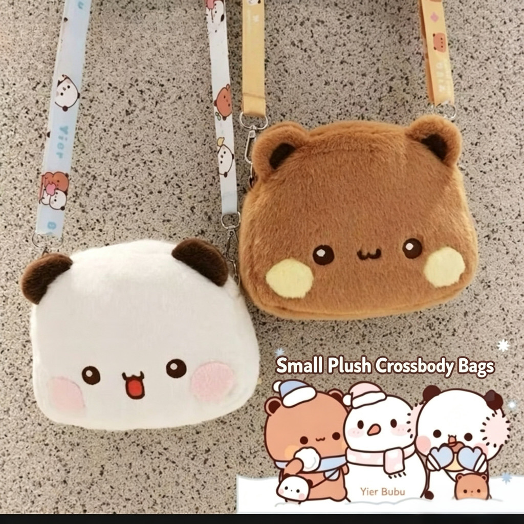 น่ารัก Panda Bear BUBU Yier เป้สะพายหลังตุ๊กตา Bubu Dudu กระเป๋าสะพายข้างกระเป๋าใส่เหรียญกระเป๋าสะพาย Soft Plushies สําหรับคู่ของขวัญ
