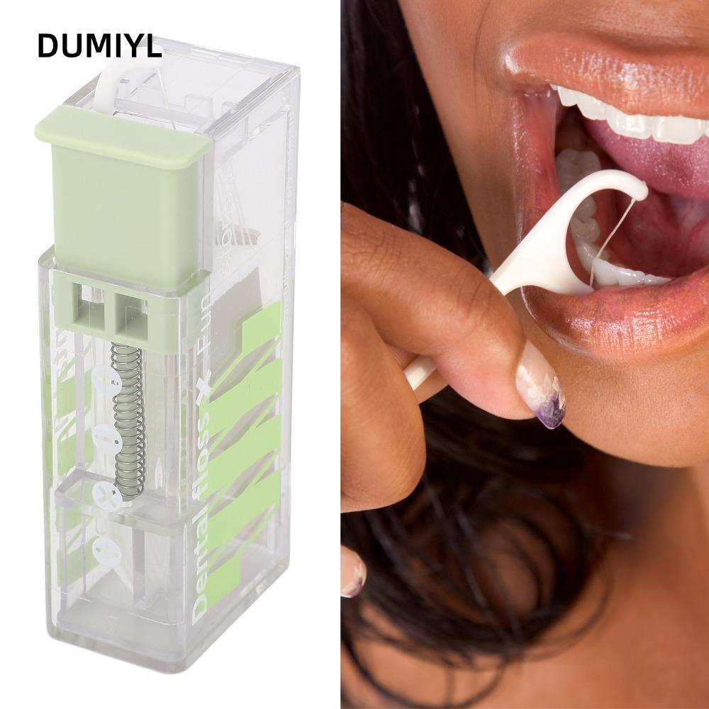 DUMMYL เครื่องจ่ายไหมขัดฟัน 3 ชิ้น, รีฟิล Auto Popping Floss Pick, ทนทานใช้งานง่ายแบบพกพา Floss Pick