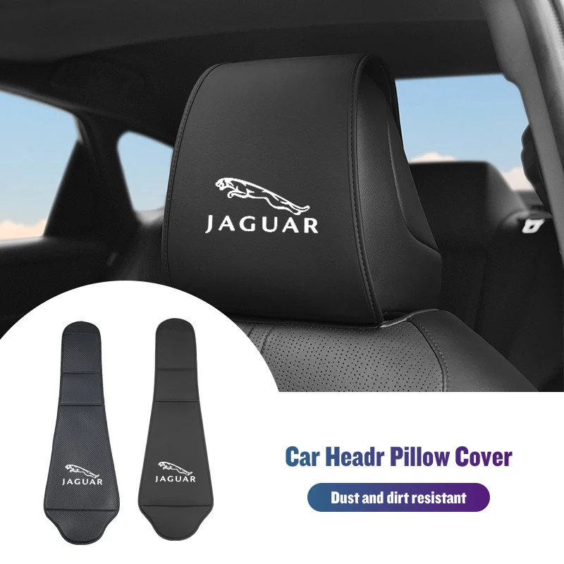 รถที่นั่งพนักพิงศีรษะหนังคอหมอนอุปกรณ์เสริมสําหรับ Jaguar XF XJ XFR XKR S-Type F-Type X-Type F-Pace 