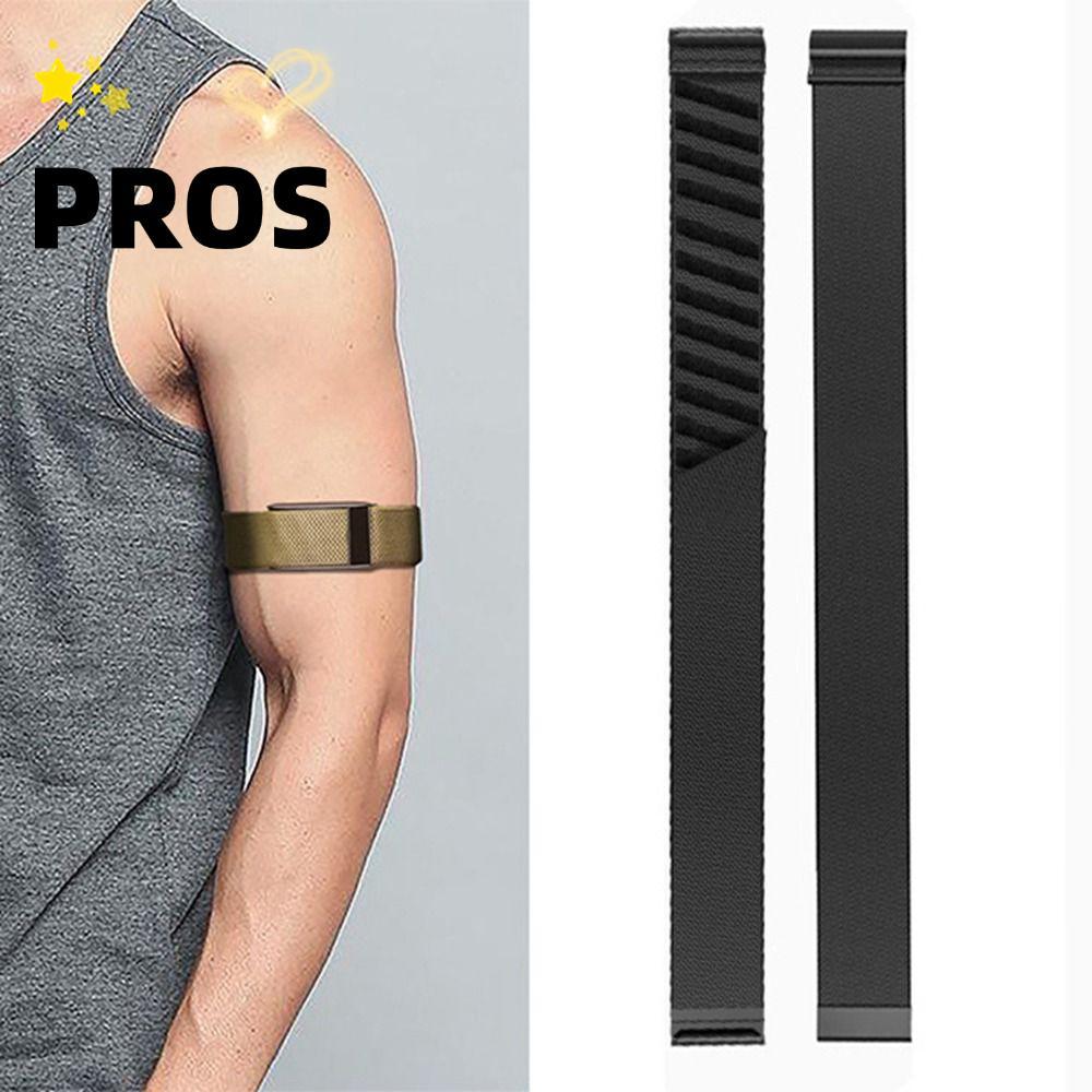 PROS ยืดหยุ่น Bicep Band, เปลี่ยนกีฬาไนลอนกันเหงื่อ, พรีเมี่ยมปรับ Cozy ถักสายรัดแขนกีฬาสําหรับ Whoop 5.0 One/Peak/Life(MG) ออกกําลังกาย