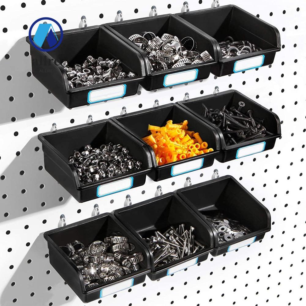 ALLRE ตะขอ Pegboard, PP Pegboard Bins, อุปกรณ์จัดระเบียบ