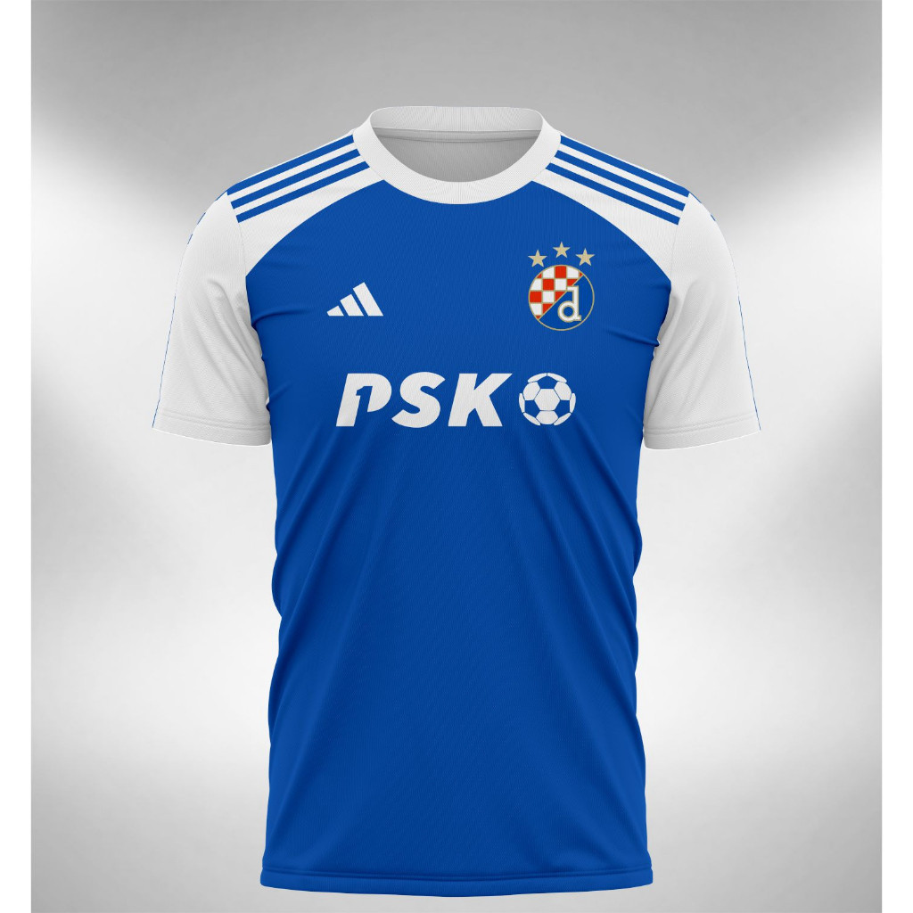 เสื้อยืดโพลีเอสเตอร์ฤดูร้อนสบายๆ | การออกแบบ Dinamo Zagreb | แห้งเร็วและระบายอากาศได้ดี | เสื้อยืดลํ
