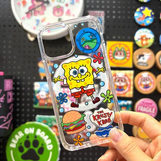 SpongeBob UV DTF สติ๊กเกอร์กันน้ํา Transfer Decal พร้อมพื้นผิวเหมือนคริสตัลเคลือบเงา