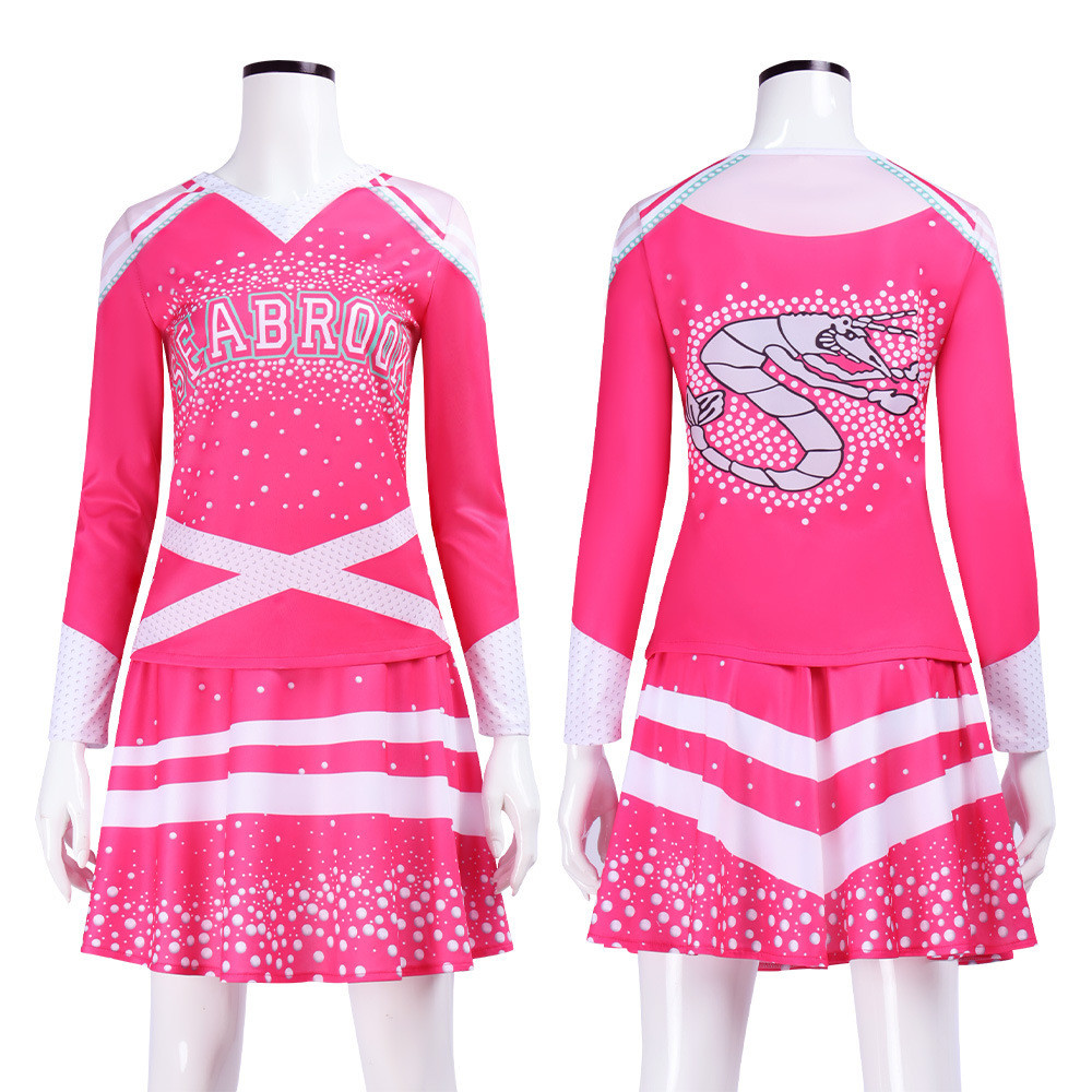 Edison Zombie Campus Cheerleader Dress Cosplay Costume Movie Replica Halloween Role Play Cosplay