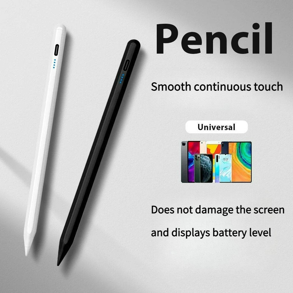 For iPad ปากกาสไตลัสสำหรับแท็บเล็ต Magnetic ปลายแหลมแบบคาปาซิทีฟ พร้อมคุณสมบัติป้องกันการสัมผัสโดยไม่ตั้งใจ Type C