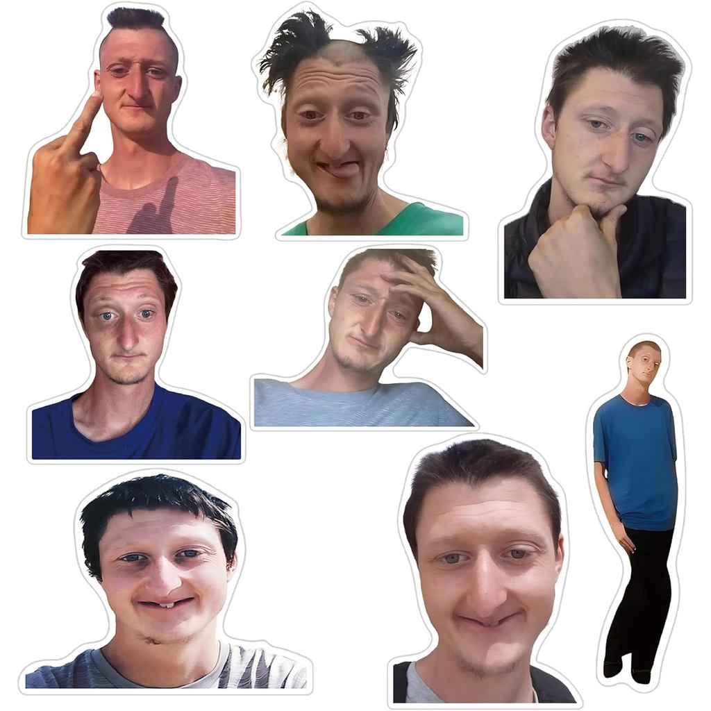 8 ชิ้น Meme ตลกกันน้ํา Daniel Vinyl Larson สติกเกอร์, ความงาม Decals สําหรับแล็ปท็อป, ขวดน้ํา, สเก็ต