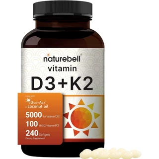 พร้อมส่ง Naturebell Vitamin D3 K2 10,000 IU Vitamin D + 200mcg Vitamin K MK-7 240 Softgels