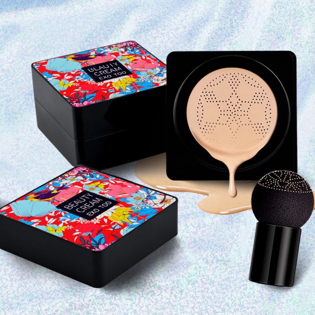 Mushroom Head Cushion Liquid Foundation No-Face Nude แต่งหน้าคอนซีลเลอร์ Skin Care bb ครีมเห็ดเบาะ 4