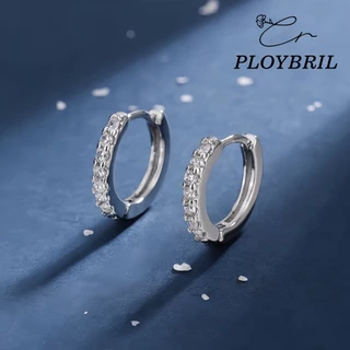 PLOYBRIL พร้อมส่ง🔥 LILY.C ต่างหูห่วงเข็มเงิน 925 ฝังเพชร Sparkling Diamond Earrings E070