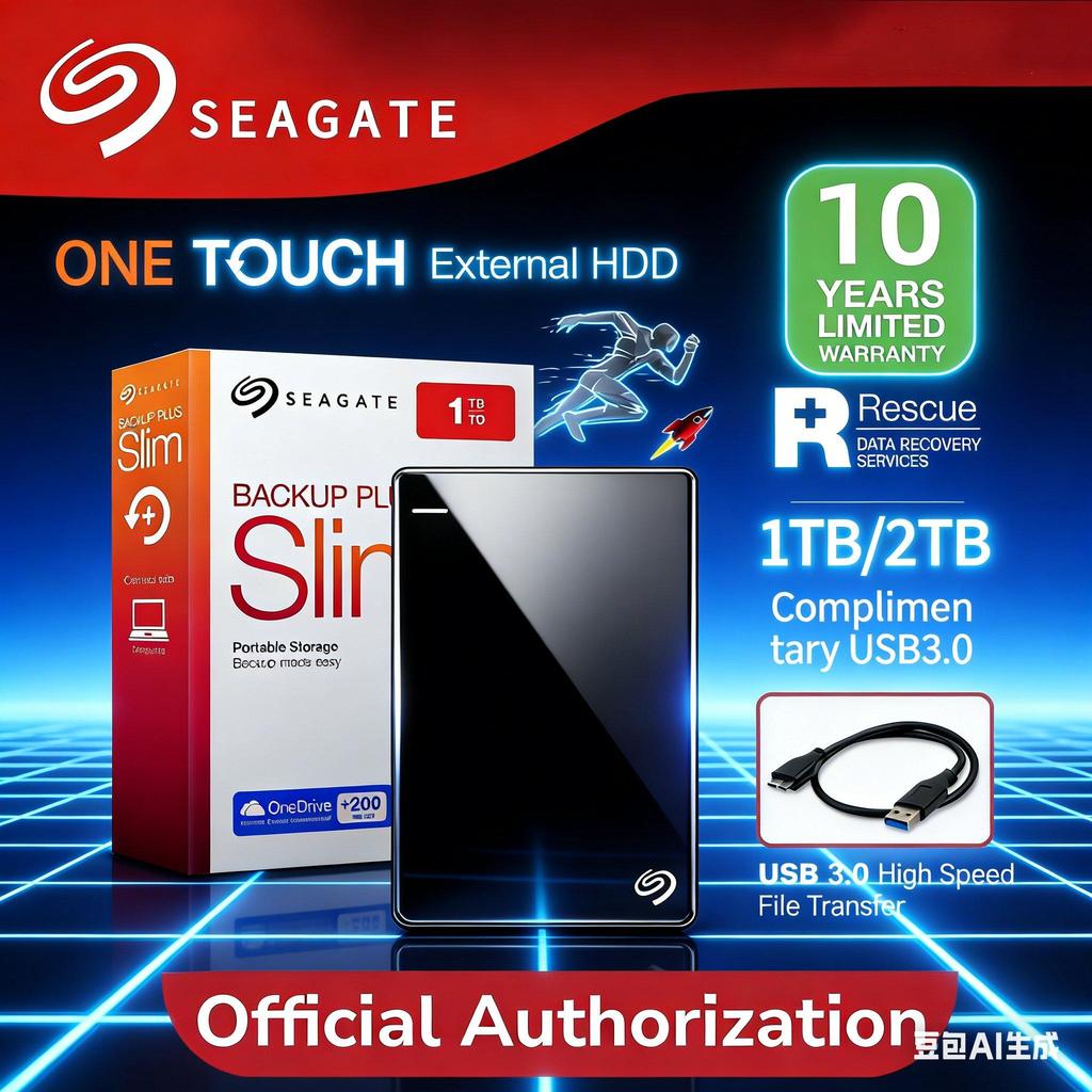 External Harddisk SEAGATE 4TB ความจุเยอะ เชื่อมต่อเร็ว เหมาะกับทุกงาน เชื่อมต่อรวดเร็ว ของแท้💯