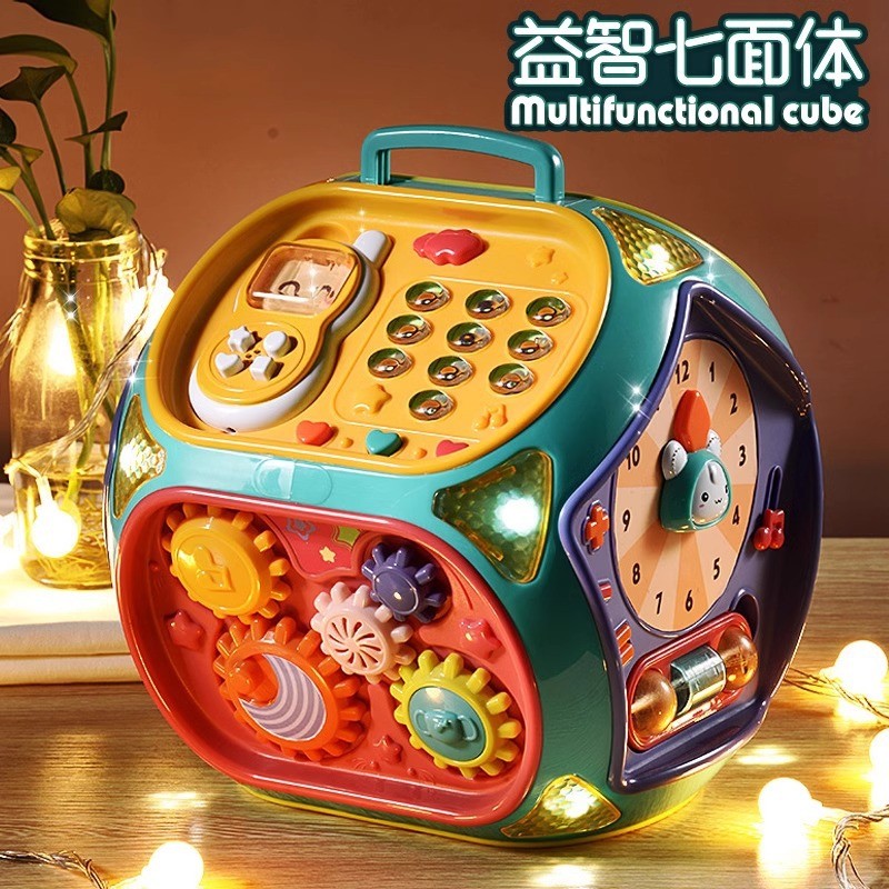 Baby hand drum toy, children's musical drum, early education educational toy, hexagonal, rechargeabl
