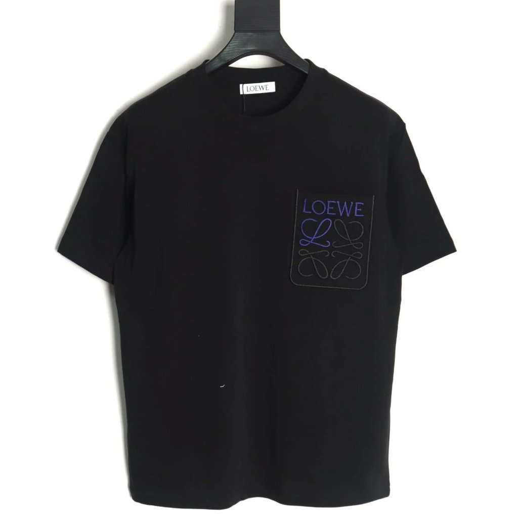 Loewe Loewe Pocket Logo เสื้อยืดแขนสั้นปักลาย