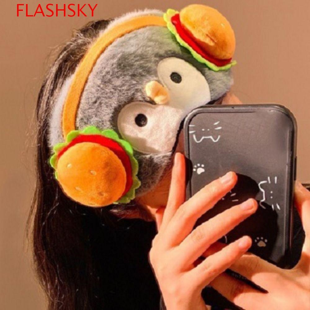 FLASHSKY Furry Penguin Eye Shade, Stretch Penguin Shaped Sleeping Eye Mask, Kawaii การ์ตูนสบาย Breat