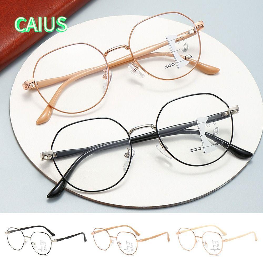 แว่นอ่านหนังสือ ป้องกันแสงสีฟ้า แบบ Progressive Near Far Multifocal เลนส์ทรงเหลี่ยม สำหรับสายตายาว ใช้งานได้ทั้งในออฟฟิศและการพักผ่อน