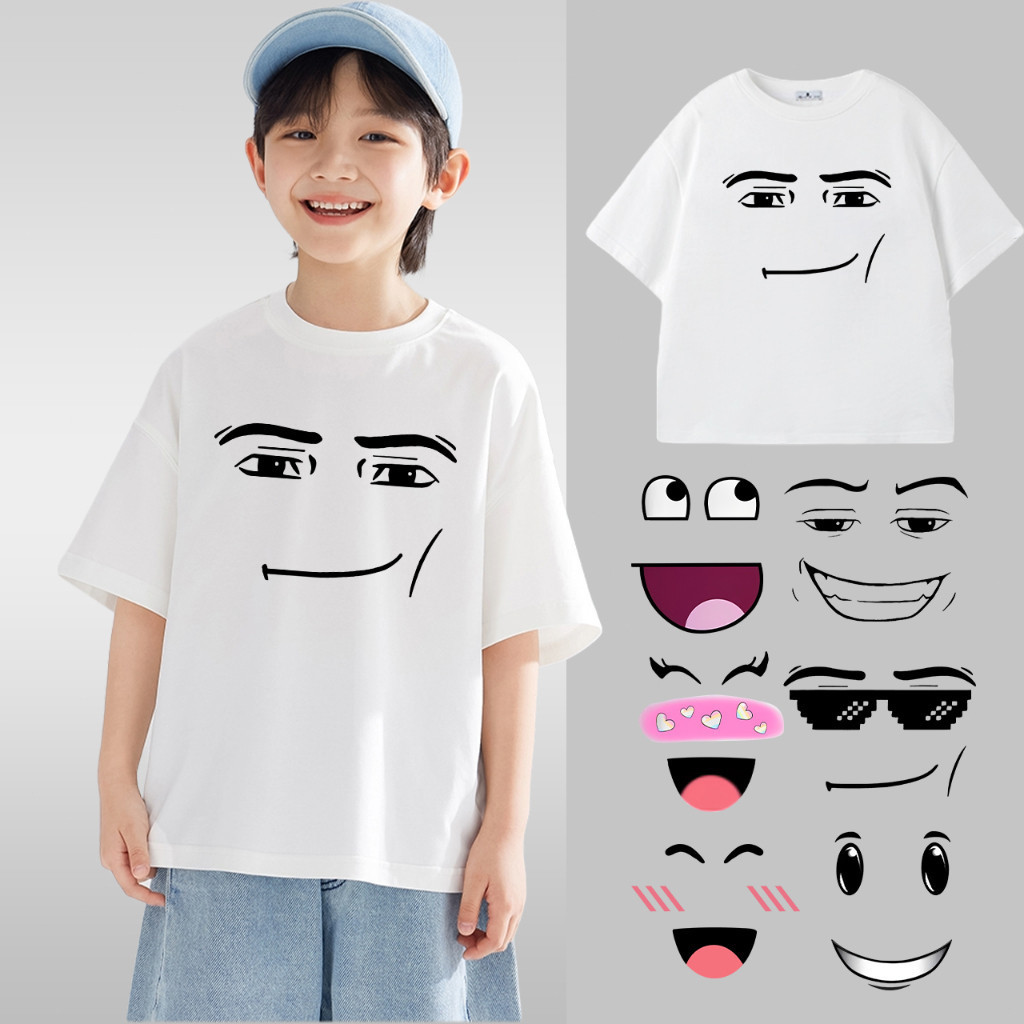 COD🏎(จัดส่งตลอด 24 ชั่วโมง)KIDS  เสื้อยืดเด็ก ลายน่ารัก สีขาว