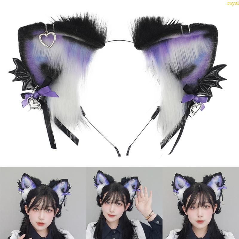 (ส่วนลดสูง)oyalking.th COSPLAY Lolita ที่คาดผมหูสัตว์ Furry Carnivals Party Handmade Furry Party เคร