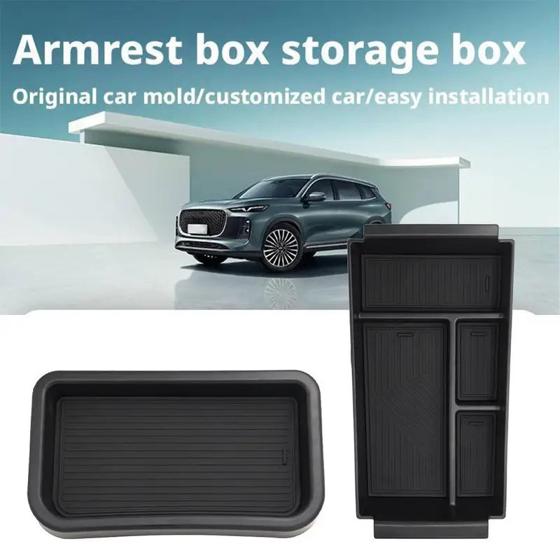 คุณภาพสูง ABS Central Armrest กล่องเก็บ Organozer ถาดสําหรับ Chery jaecoo j7 PHEV Tiggo 7 PHEV 2025 