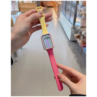 สายซิลิโคนสีลูกกวาด 2 in 1 + เคสป้องกัน สำหรับสมาร์ทวอทช์ HUAWEI Band 11 (อุปกรณ์เสริมสำหรับ Huawei Watch Band 11 และ Band 11 Pro)