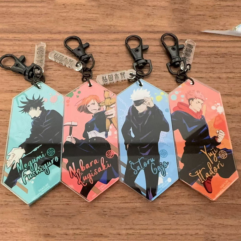 Jujutsu Kaisen Gojo Yuji Sukuna พวงกุญแจน่ารักจิบิอุปกรณ์ตกแต่ง 19