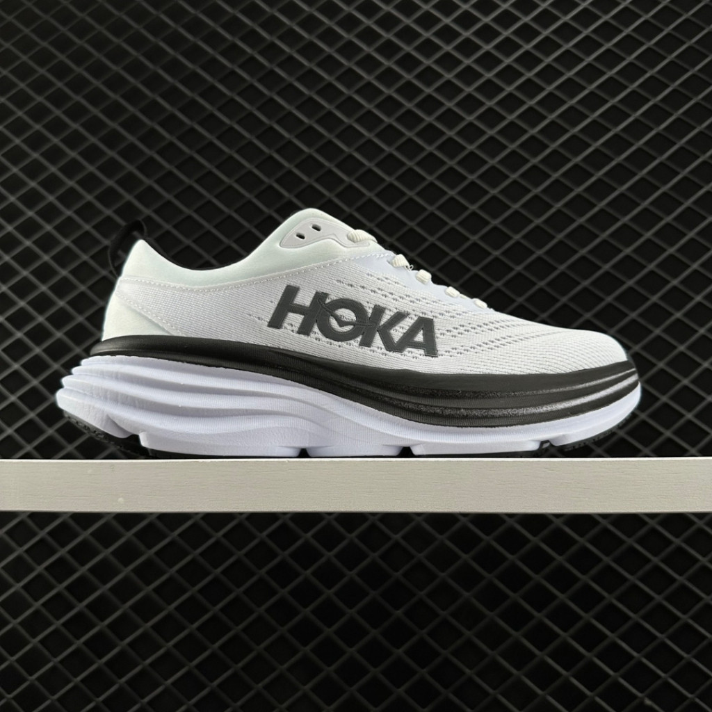 Hoka Bondi 8 รองเท้าวิ่งพื้นนุ่มน้ําหนักเบารองเท้ากีฬาผู้ชายและผู้หญิงที่ทนทานและทันสมัย 2YNW