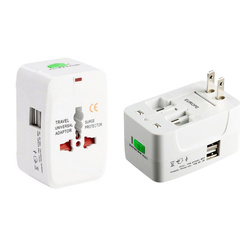 Global Pass ปลั๊กแปลง Global Universal Dual usb ปลั๊กแปลง Universal Travel Multi-Function ปลั๊กแปลง 