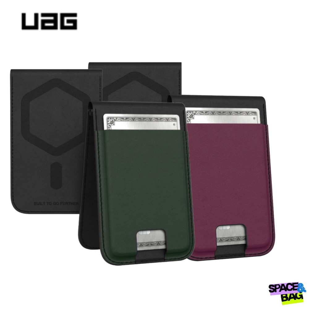 UAG Metropolis Wallet PU - ที่เก็บบัตรแม่เหล็ก พร้อมขาตั้งแบบ 2-in-1 สำหรับ iPhone / Smartphone