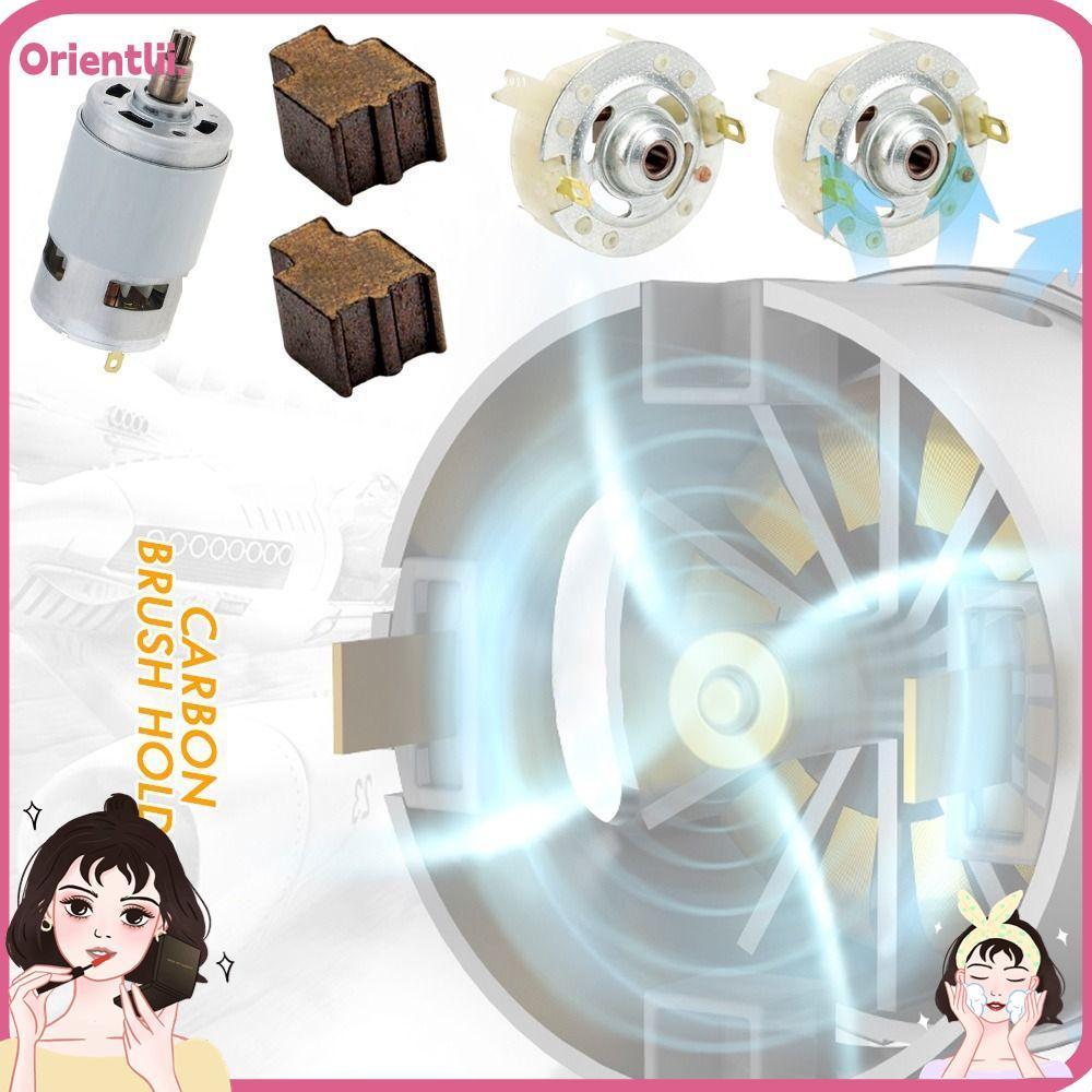 ที่ใส่แปรงคาร์บอน ORIENTTK, อุปกรณ์เสริม RS775 มอเตอร์ไฟฟ้าลิเธียม, 2 รูปแบบพลาสติก 12-25V สว่านชาร์