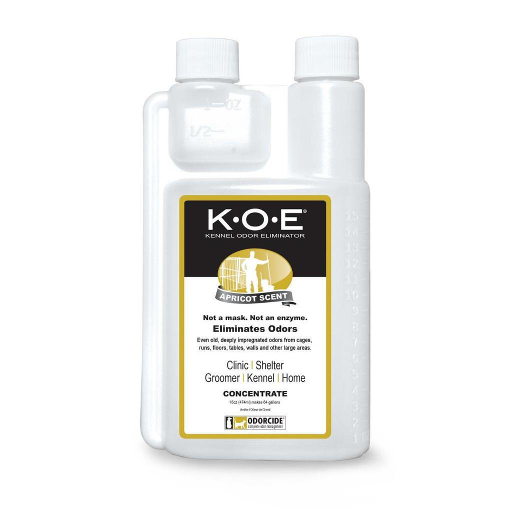 KOE 16 oz Concentrate-Kennel Deodorant-สูตร Non-Enzyme, KOE, รสแอปริคอท, รสดั้งเดิมสด, 16 ออนซ์ (ไพน